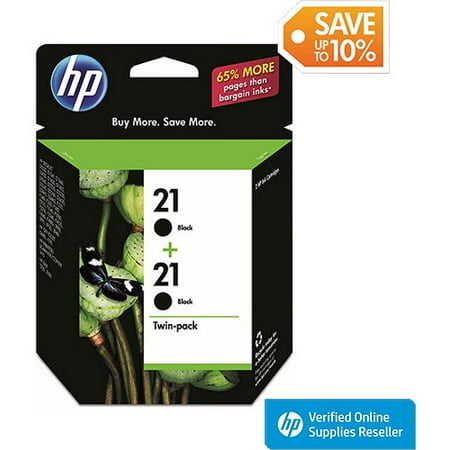 HP 21 Black Original Ink Cartridges, 2 pack (C9508FN)