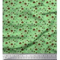 thumbnail image 1 of Soimoi Green Velvet Fabric Flower Artistic Fabric Prints By Yard 58 Inch Wide, 1 of 1