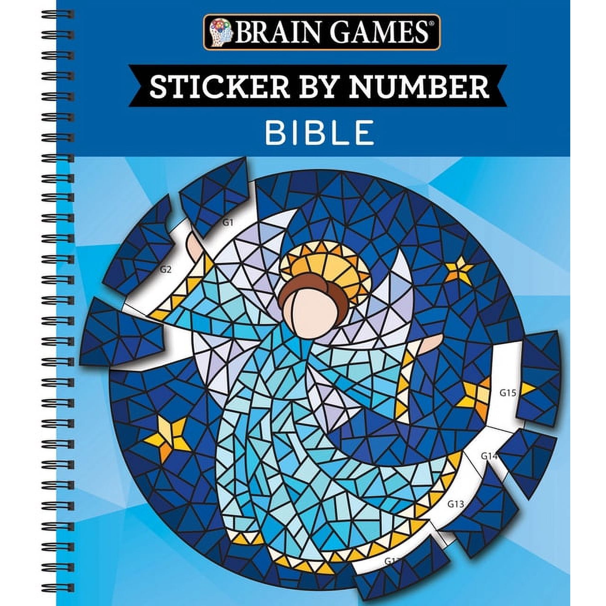 Brain Games - Sticker by Number Brain Games - Sticker by Number: Bible (28 Images to Sticker), (Spiral-Bound)
