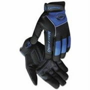 Caiman 607-2950-L M.A.G. Rhino-Tex Welding Gloves, Large, Synthetic Leather, Unlined, Black, Blue