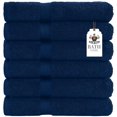 thumbnail image 1 of Paquete de 6 toallas de baño HERCULEAN Premium, 60 x 120 cm, color azul marino, 1 of 8