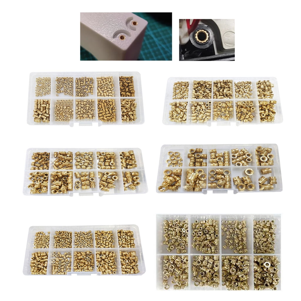NEXAVKPR Upgraded Brass Threaded Insert Nut set Reliable Nut Resistant Insert Nut set for DIY & Industrial Projects