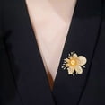 thumbnail image 6 of Misright Stylish Floral Crystal Pearls Brooch Dainty Alloy Pin For Dress Scarf Gift, 6 of 8