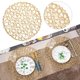 thumbnail image 5 of Manteles individuales , vajilla decorativa resistente a las , utensilio, manteles aislamiento térmico, manteles individuale Oro Soledad Manteles individuales, 5 of 10