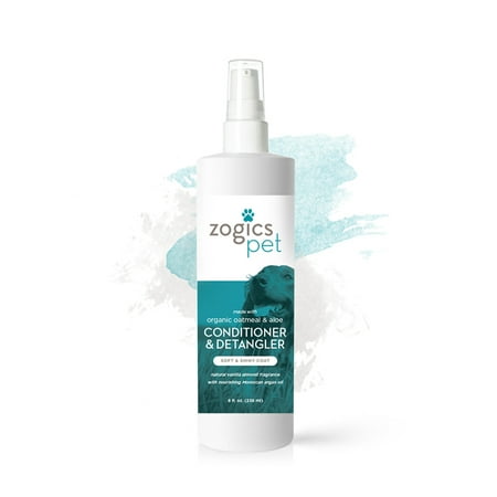 Zogics Pet Detangling Dog Conditioner Spray - Detangles and Conditions Coat and Skin - Professional Dematting Formula with Organic Oatmeal and