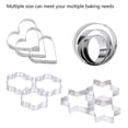 thumbnail image 4 of Stainless Steel Baking Pattern, Heart Hexagon Star Flower Bear Shape, Rustproof Design, Versatile Decor, For Kitchen, Wedding, 6-inch Size, Elegant Home Accents, Stainless Material, Event Decor, 4 of 8