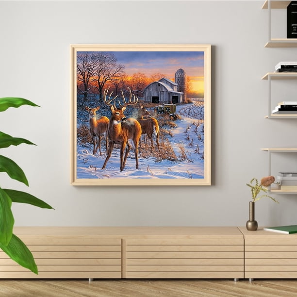 Cuadros Decorativos Pintura al óleo por números imagen DIY dibujo granja ciervo pintura acrílica decoración arte Ndcxsfigh Nuevos Originales