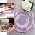 thumbnail image 5 of Efavormart Set of 12 - 9" Blush-Rose Gold Glitter Round Disposable Plastic Dinner Plates With Shiny Blush Rim for Wedding, Outdoor, Receptions, Banquets, Holiday Dining, Catered Events, 5 of 10