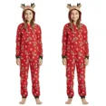 thumbnail image 5 of Trajes navideños a juego para la familia, mono de una pieza con capucha y orejas de alce, pelele, conjunto de ropa para niños y adultos, pijama con apariencia navideña, 5 of 5