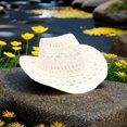 thumbnail image 2 of Cowgirl Hat,Straw Cowgirl Hat,Cowgirl Straw Hats for Women,for Beach, Travel and Outdoor,Designed to Fit 22.83 Inch Head, 2 of 11