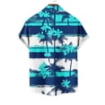 thumbnail image 5 of Vekome Hawaiian Mens Shirts Casual Button Shirt Big and Tall Short Sleeve Tops Collared Blouses Palm Frond Beach Wear with Pockets, 5 of 5