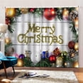 thumbnail image 3 of Cortinas de Navidad Macarena Estampado Gráfico Paneles de Cortina de Ventana 140x100cm, 3 of 8