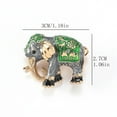 thumbnail image 5 of Tnobhg Unisex Brooch Rhinestone Decor Retro Oil-drip Enamel Elephant Shape Anti-slip Suit Coat Collar Hat Scarf Decoration Clothes Pin Party Prom Bride Wedding Garment Jewelry, 5 of 7