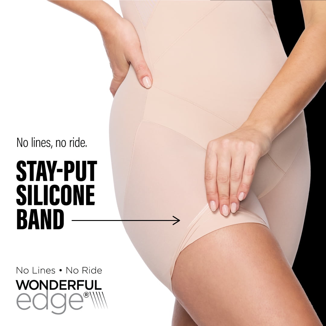 Naomi & Nicole Women's Firm Control Booty Lifting Capri Pantliner Shapewear