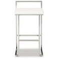 thumbnail image 5 of Signature Design by Ashley Madanere Contemporary Tall Upholstered Stool with Metal Frame, 2 Count, White & Chrome, 5 of 9
