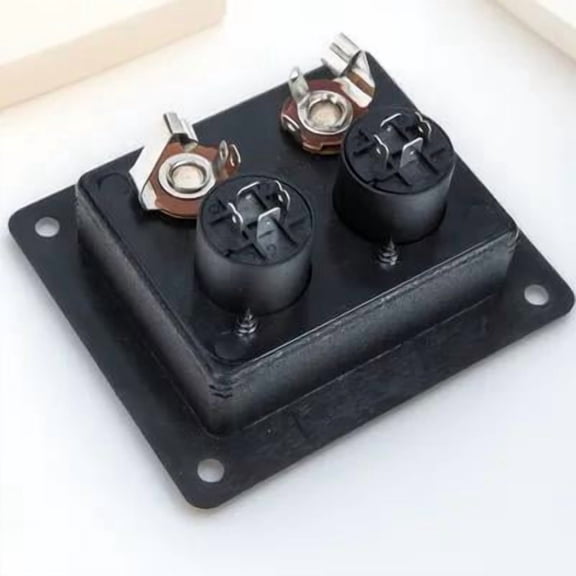 Toyvian Simple Loudspeaker Connector Black Board for Speaker Box Wiring