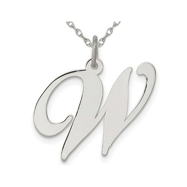 Collier Pendentif Initiale en Argent Sterling avec Chaîne