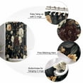 thumbnail image 5 of Extra Long Shower Curtain 72x96 Inch, Vintage Black Floral Shower Curtain Waterproof Bathroom Decor Spring Seasonal Botanical Blooms Fabric Bath Curtain Set Accessories with Hooks, 5 of 6