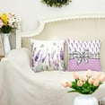 thumbnail image 3 of Spring Pillow Covers 18x18 Inch Set of 4, Floral Mason Jar Spring is in The Air Purple Lavender Farmhouse Decorative Throw Pillowcases for Home Sofa Couch Decoration G513-18, 3 of 6