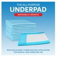 thumbnail image 3 of Disposable Underpads 17'' x 24'' (100-Count) Pads, Bed Covers, Puppy Training | Thick, Super Absorbent Protection for Kids, Adults, Elderly | Liquid, Urine, Accidents, 3 of 7
