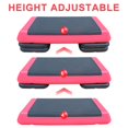 thumbnail image 3 of Adjustable Workout Aerobic Stepper in Fitness & Exercise Step Platform Trainer Red Black with 4 Risers, 3 of 5