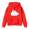 thumbnail image 3 of Mercatoo Cute Bunny Graphic Hoodies for Girls Trendy Oversized Hooded Sweatshirts Pockets Kids Long Sleeve Pullover Hoodie, 3 of 3