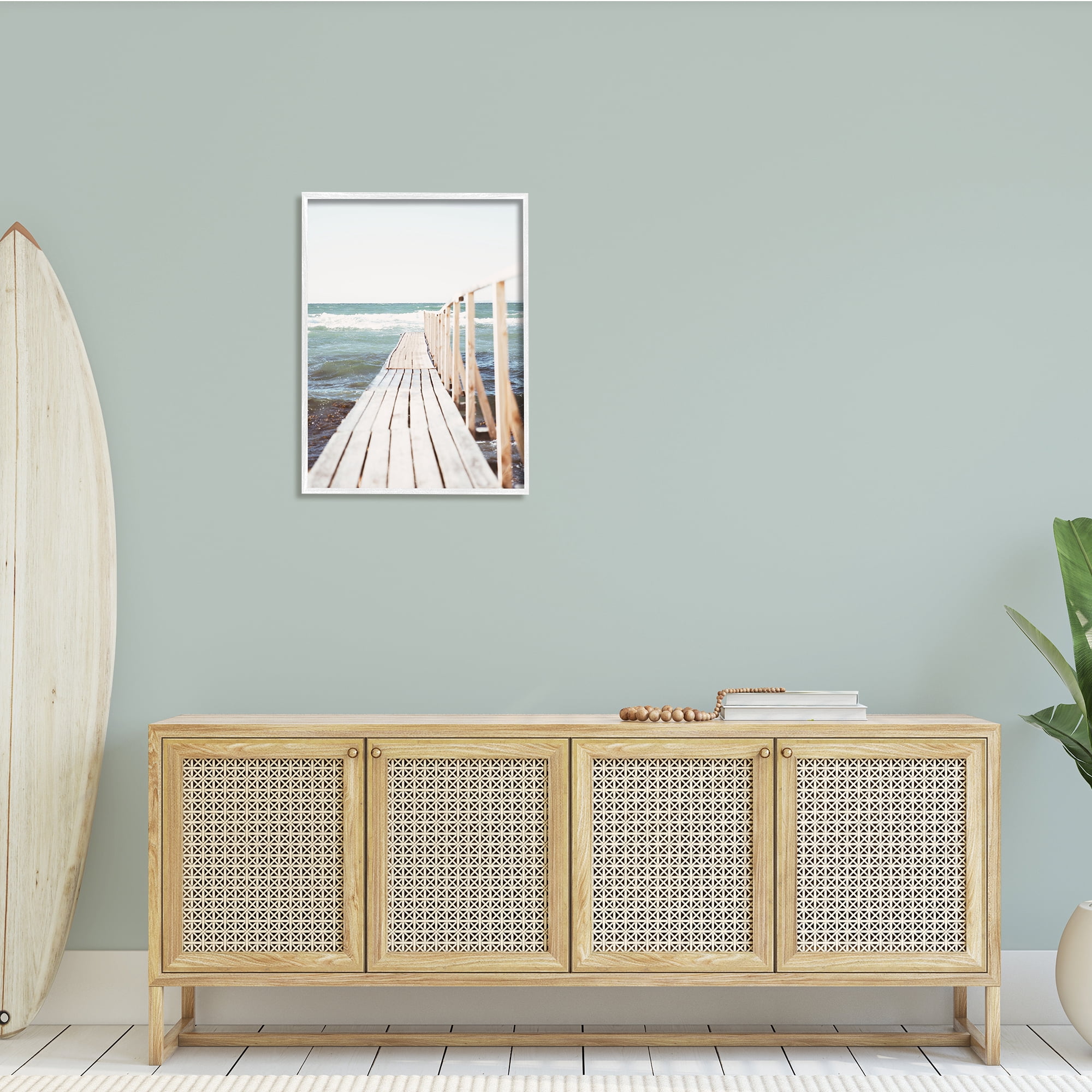 Stupell Industries Waterfront Beach Dock Private Pier Coastal Photography, 24 x 30, Design by Leah Straatsma