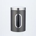 thumbnail image 2 of Kitchen Canister Stainless Steel Grain Storage Container Visible Tea Coffee Jar with Lid  Red, 2 of 10