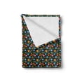 thumbnail image 2 of Garden Art Soft Flannel Fleece Throw Blanket, Colorful Floral Arrangement of Blossoming Petals Traditional Russian Pattern, Cozy Plush for Indoor and Outdoor Use, 70" x 90", Multicolor, by Ambesonne, 2 of 6