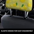 thumbnail image 4 of Kdxio Bright Lemons Pattern Print 2 Piece Car Head Rest Covers Set Auto Front/Rear Seats Headrest Cover Universal Fit Most Cars,Sedan, SUV, 4 of 9