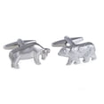 thumbnail image 1 of Rhodium Plated Cufflinks Bull & Bear Design., 1 of 1