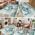 thumbnail image 6 of 4x6Ft Area Rugs Coastal Crab Non-Skid Rubber Backing Large Rectangle Rugs - Living Room Bedroom Home Office, Teal Nautical Beach Starfish Vintage Indoor Floor Mat Carpets Washable Rug, 6 of 9