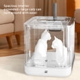 thumbnail image 4 of Fully Enclosed Cat Litter Box + Mat, 3-Stage Adjustable Covered Litter Box for Kittens to Adult Cats, Anti-Splash, Odor Control, White, 4 of 9