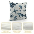 thumbnail image 4 of FUMJ Coastal Marine Animal Seashell Starfish Sea Horse Sea Turtle Coral Crab Navy Blue Pillow Case,Decorate Home Living Room Bedroom Sea House,Ocean Lover Gift,Throw Pillow Covers, 4 of 5