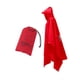 thumbnail image 2 of Poncho de lluvia con capucha, impermeable reutilizable 3 en 1 con cordón ajustable. Rojo, 2 of 9