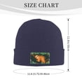 thumbnail image 3 of XMXT Winter Casual Beanie Hats for Men Women, Sleeping Sloth Illustration Unisex Adult Cap Warm Daily Knit Hat Skull Caps, Navy Blue, 3 of 9