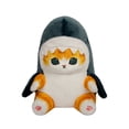 thumbnail image 2 of Muñeco de peluche de 12 cm con forma de tiburón, gato, camarón frito, colgante para habitación, bolso de coche, decoración, regalo de vacaciones, 2 of 8