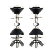 Stainless Steel Toilet Tank Bolts Kit with Rubber Gaskets for Secure Cistern to Pan Installation M6 Silver Close Coupling WC Fixing Fitting