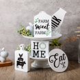 thumbnail image 1 of 5 Pieces Farmhouse Tiered Tray Decorations Set Home Wood Signs Table Kitchen Tiered Tray Decor Rustic Wood Decoration Farm Sweet Farm Wood Sign for Home Kitchen Shelf Photo Prop, 1 of 7