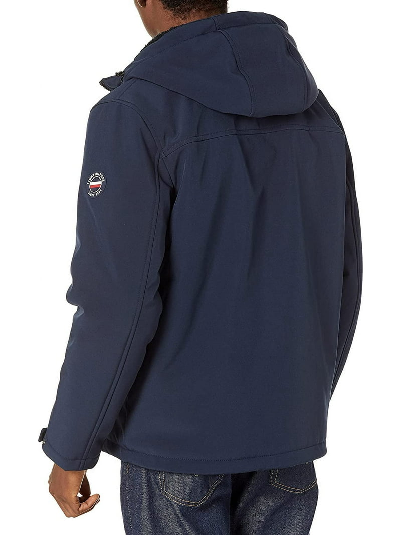 Mens Tommy Hilfiger Sherpa Lined Softshell Jacket XXL, Navy