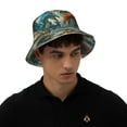 thumbnail image 4 of Kdxio Reflective Bucket Hat - Red Blue Dragon Battle Epic Print Bucket Hat for Men,Women, 4 of 6