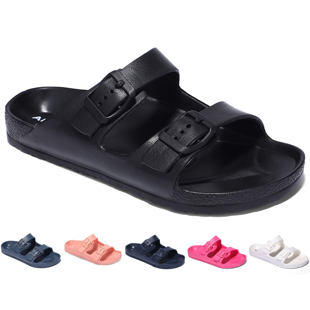 ANLUKE Kids Girls Comfort Slides Soft Sandals for Boys with Adjustable ...