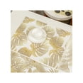 thumbnail image 4 of Solid Leaf Rectangle Cotton Tablecloth Square Soft Home Decor Coffee Table Cover, 4 of 6