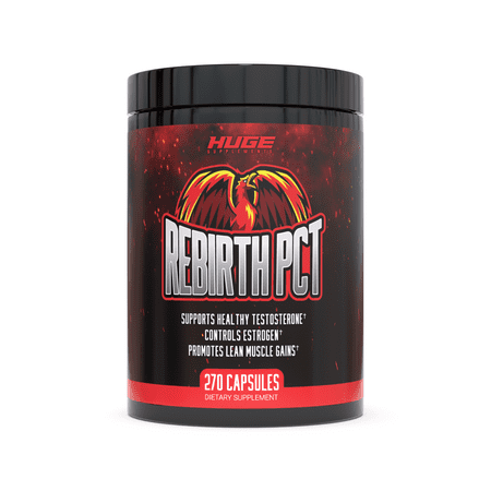 Huge Supplements Rebirth PCT - Post Cycle Therapy & Estrogen Blocker (270 Capsules)