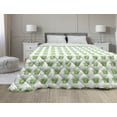 thumbnail image 1 of Agave Down Alternative Comforter, Repetitive Cow Skull Head and Aloe Plants Motifs Print on Plain Backdrop, Microfiber Quilt for All Season, 5 Sizes, White and Pale Eggshell, by Ambesonne, 1 of 3