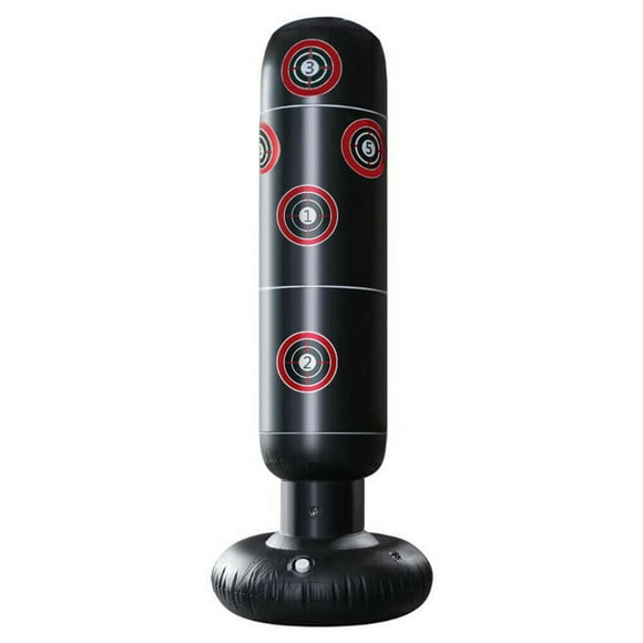 Yeacher Inflatable Punching Bag Free Standing Boxing Post Boxing Column Adult Kids Fitness Training