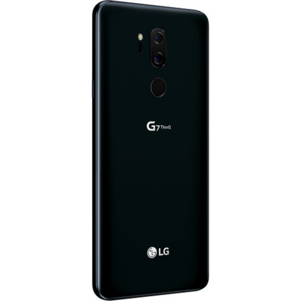 LG G7 ThinQ LMG710ULM - 4G smartphone - RAM 4 GB / Internal Memory 64 GB - microSD slot - 6.1" - 3120 x 1440 pixels - 2x rear cameras 16 MP, 16 MP - front camera 8 MP - New Aurora Black - image 5 of 6