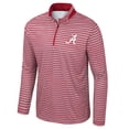 thumbnail image 2 of Men's Colosseum Crimson Alabama Crimson Tide Striped Quarter-Zip Top, 2 of 3
