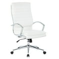 thumbnail image 5 of Office Star Products High Back Manager's Faux Leather Chair in White with Chrome Base, 5 of 5