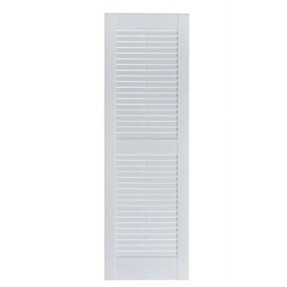 Perfect Shutters IL501539049 Premier Louver Exterior Decorative Shutter, Paintable - 15 x 39 in.